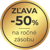 Odznak 50% zľava na ročné balenie