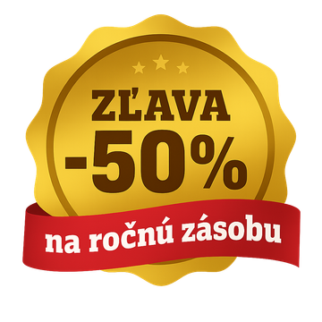 Nálepka 50% zľava